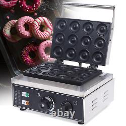 Commercial Donut Maker Machine 12-Hole Electric Nonstick Doughnut Making Machine