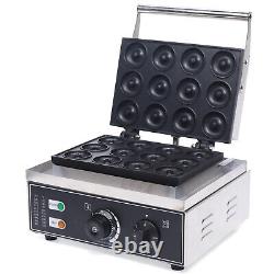 Commercial Donut Maker Machine 12-Hole Electric Nonstick Doughnut Making Machine