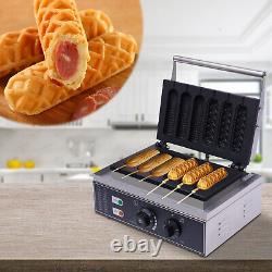 Commercial Electric Waffle Maker Stainless Steel Waffle Making Machine 110V New