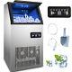Commercial Ice Maker Ice Machine 132lbs Ice Cube Making Machine Stainless Steel