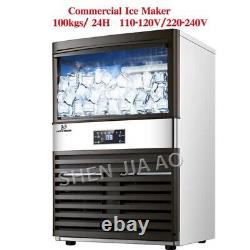 Commercial Ice Maker Ice Making Machine 100kg/24h 110V/220V Large Ice Cube
