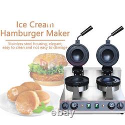 Commercial Nonstick Hamburger Panini Press Making Machine Burger Waffle Maker