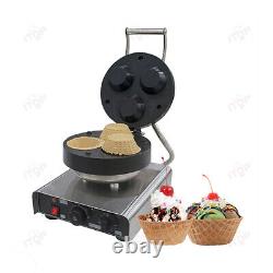 Commercial Waffle Making Machine Ice Cream Bowl Shape Pancake Maker 110-240V