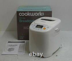 Cookworks Bread Maker Bread Making Machine 13 Programmes Cool touch 580W White