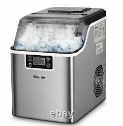 Countertop Ice Maker Portable Ice Cube Making Machine 18KG/24H Home Office Bar