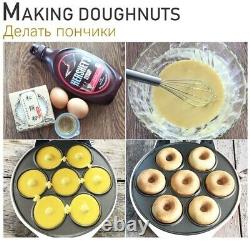 Donut Machine Maker Electric Doughnut Making Nonstick Double Sided Mold Baker