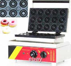 Electric Donut Maker Waffle Machine Doughnut Making Machine 110V 15Pcs
