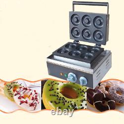 Electric six pieces Donut Maker Machine, commercial donut making machine 110V