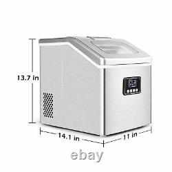 Euhomy Ice Maker Machine Countertop, 40Lbs/24H Portable Compact Ice Cube Make