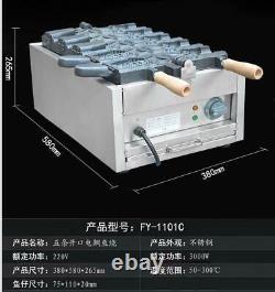 Fish type waffle machine, electric Japanses open mouth taiyaki making maker fryer