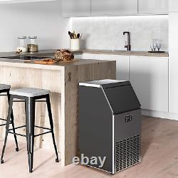 Freestanding Commercial Ice Maker Machine Makes 99 Pounds Ice in 24 Hrs with 2