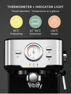 HiBREW Semi-Automatic Coffee Maker Express Make with Visual Thermometer Machine