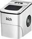 Ikich Ice Maker Machine Counter Top Home Ice Cubes Ready In 6 Mins Make 26lbs