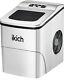 Ikich Ice Maker Machine Counter Top Home, Ice Cubes Ready In 6 Mins, Make 26 Lbs