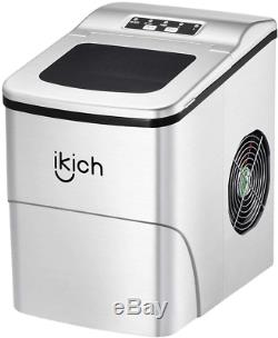 IKICH Ice Maker Machine Counter Top Home, Ice Cubes Ready in 6 Mins, Make 26 lbs