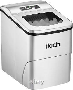 IKICH Portable Ice Maker Machine for Countertop, Ice Cubes Ready in 6 Mins, Make