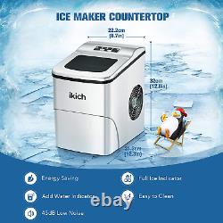 IKICH Portable Ice Maker Machine for Countertop, Ice Cubes Ready in 6 Mins, Make