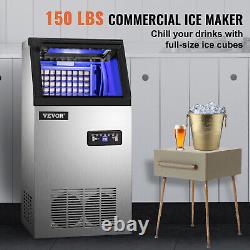 Ice Cube Making Machine 59 Cubes Commercial 150lb/24h Ice Cube Maker