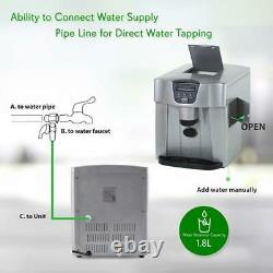 Ice Maker & Dispenser Kitchen Countertop Ice Cube Making Machine & Water Dispe