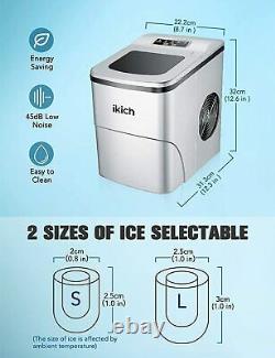 Ice Maker Machine Counter Top Home, Ice Cubes Ready in 6 Mins, Make 26 lbs