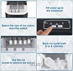 Ice Maker Machine Countertop, Portable Compact Ice Cube Makers, Make 26