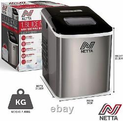 Ice Maker Machine Home Use Makes Cubes in 10 Minutes Large 12kg Capacity