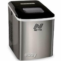 Ice Maker Machine for Home Use Makes Cubes in 10 Minutes Large 12kg Silver