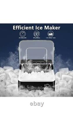 KUMIO Ice Machine Maker Countertop, 9 Bullet Ice Fast Making in 6-8 Mins, 26