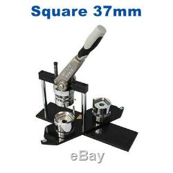 Manual Square 37mm Button Maker Badge Making Machine with Swing Type Mold Plate