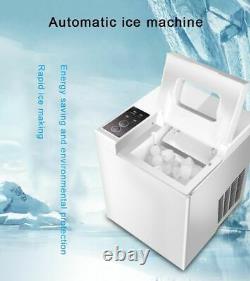 Mini Automatic Electric Ice Maker Bullet Round Block Ice Making Machine 15kg/24h
