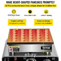 Mini Dutch Pancake Maker, Heart-Shaped Dutch Pancake Machine, 25Pcs Pancake Make