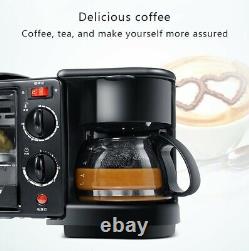 Multifunction Electric Breakfast Making Machine Coffee Maker with Glass Carafe