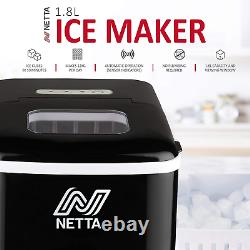 NETTA Ice Maker Machine for Home Use Makes Cubes in 10 Minutes Large 12kg 1.8L
