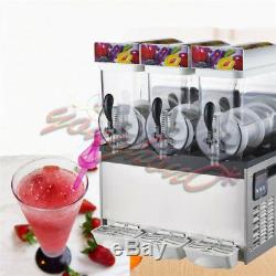 NEW Commercial 3 Tank Frozen Drink Slush Slushy Making Machine Smoothie Maker