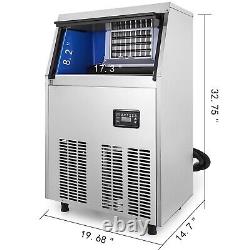 New Commercial Ice Maker Auto Clear Cube Ice Making Machine 90-100 lbs 110V
