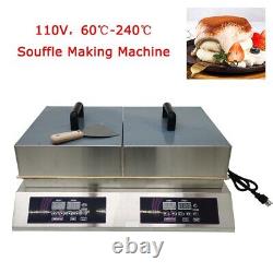 Non-Stick Dual Souffle Making Machine 110V Electric Dorayaki Baker Pancake Maker