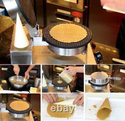 Non-stick Electric Crispy Ice Cream Cone Making Machine Waffle Cone Maker 220V