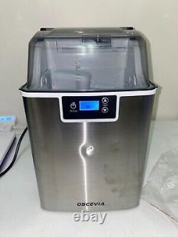 Nugget Ice Maker Countertop 44Lbs, Pebble Ice Maker Machine, 15Mins Ice-Making