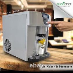 NutriChef PICEM75 Countertop Ice Cube Making Machine, Ice Maker & Dispenser