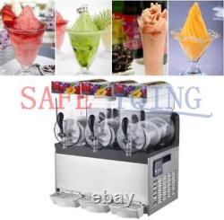 One New 3 Tank Frozen Drink Slush Slushy Making Machine Smoothie Maker