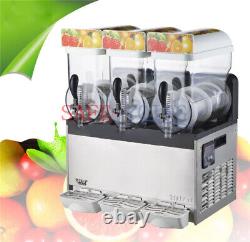 One New 3 Tank Frozen Drink Slush Slushy Making Machine Smoothie Maker