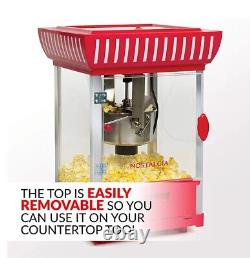 Popcorn Maker Cart 2.5 Oz Kettle Makes 10 Cups Retro Classic Popcorn Machine