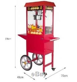 Popcorn Maker Retro Machine & Cotton Candy Floss Making Electric Machine Carts