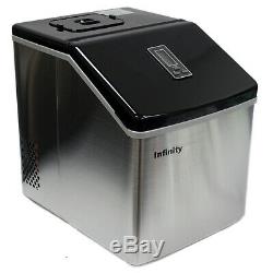 Portable 39 Lbs/Day Counter Top Ice Maker Making Machine Stainless Steel Cubes