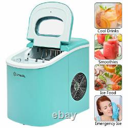 Portable Compact Electric Ice Maker Making Machine Mini Cube 26lb/Day Mint Green
