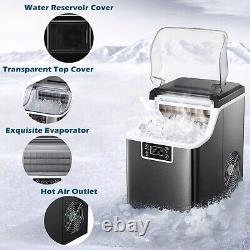 Portable Crushed Ice Maker Machine Countertop 44Lbs/24H with Scoop Self-Cleaning