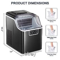 Portable Crushed Ice Maker Machine Countertop 44Lbs/24H with Scoop Self-Cleaning