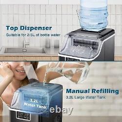 Portable Crushed Ice Maker Machine Countertop 44Lbs/24H with Scoop Self-Cleaning