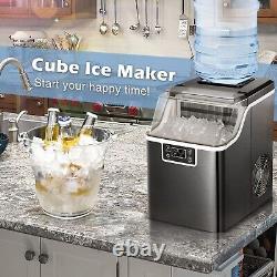 Portable Crushed Ice Maker Machine Countertop 44Lbs/24H with Scoop Self-Cleaning