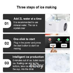 Portable Ice Maker Household Electric Round shape Ice Making Machine 15kg/24H